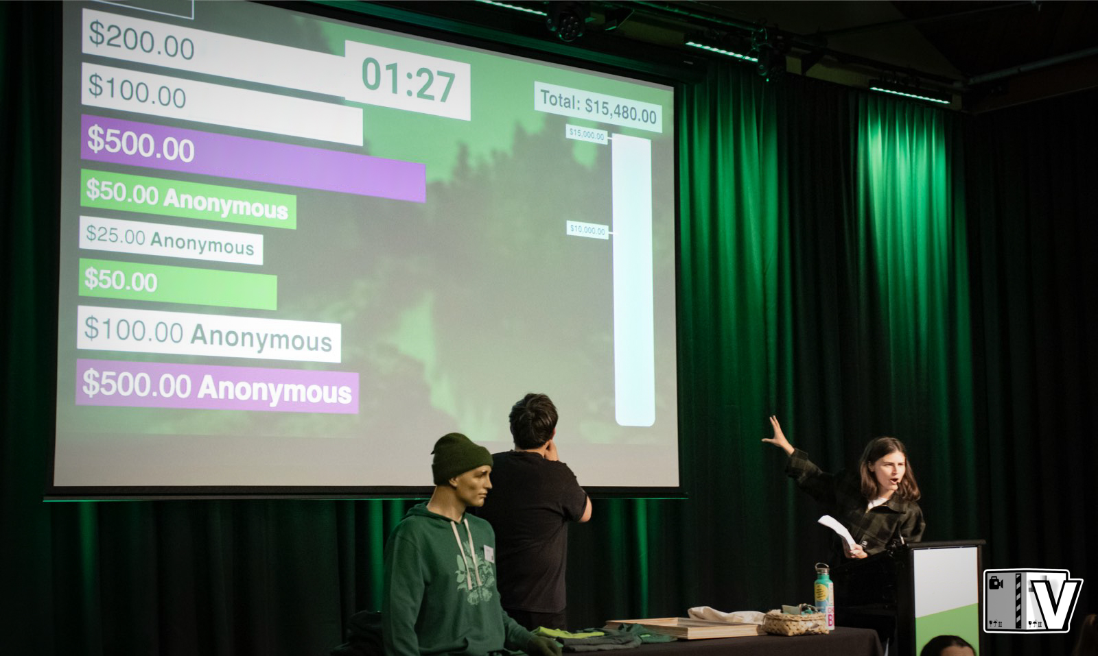 Chlöe Swarbrick MP and Mayor Aaron Hawkins hosting a fundraising event for the Green Party of Aotearoa New Zealand.